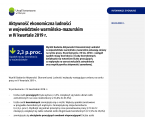 Aktywność ekonomiczna ludności w województwie warmińsko-mazurskim w IV kwartale 2019 r. Foto