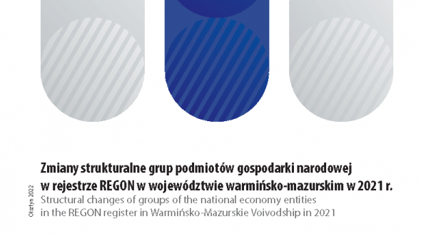 Structural changes of groups of the national economy entities in the REGON register in Warmińsko-Mazurskie Voivodship in 2021