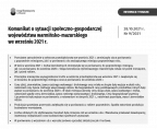 Komunikat o sytuacji społeczno-gospodarczej województwa warmińsko-mazurskiego we wrześniu 2021 r. Foto